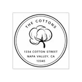 フローラコットンボール |差出人住所 ラバースタンプ (インプリント)