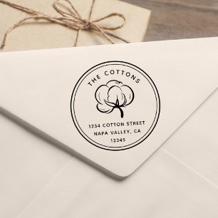 フローラコットンボール  差出人住所 ラバースタンプ