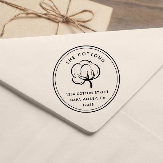 フローラコットンボール |差出人住所 ラバースタンプ