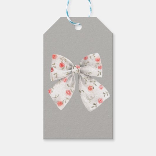 フローラコテージコアキュートボウギフトラベル ギフトタグ (正面)