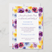 フローラコテージコーレガーデンパーティーピクニック誕生日 招待状 (正面)