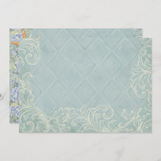 フローラコテージバイシーシェルズビーチイ結婚ズ サンキューカード (正面/裏面)