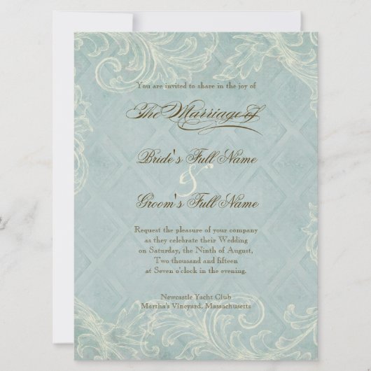 フローラコテージバイシーシェルズビーチイ結婚ズ 招待状 (正面)