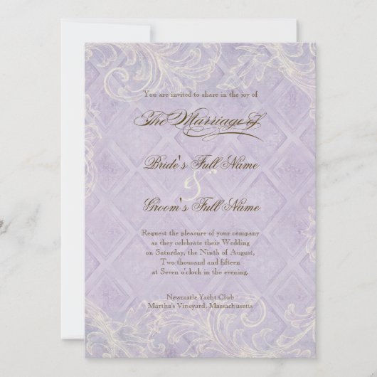 フローラコテージバイシーシェルズビーチイ結婚ズ 招待状 (正面)