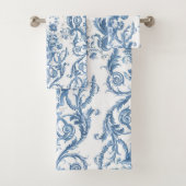 フローラコテージブルーホワエレガントイト英語圏 バスタオルセット (インサイチュ)