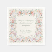 フローラコテージ庭園の結婚式 スタンダードカクテルナプキン (正面)