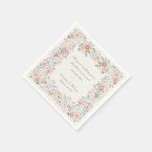 フローラコテージ庭園の結婚式 スタンダードカクテルナプキン (角)