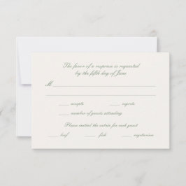 フローラコテージ庭園の結婚式 出欠カード