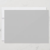 フローラコラージオンライトグレーフラットグリーティングカード (裏面)