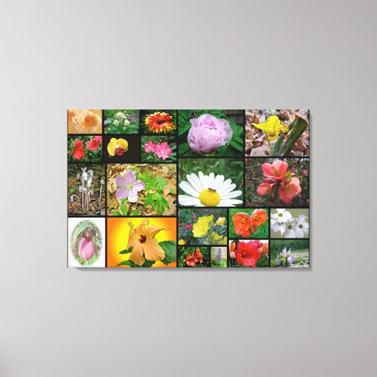 フローラコラージュ#2 キャンバスプリント (正面)
