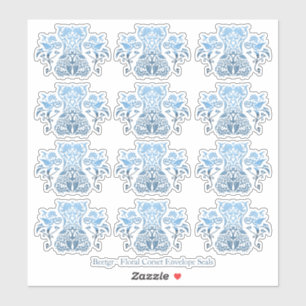 フローラコルセットダマスクアイコン封筒用シールシール シール