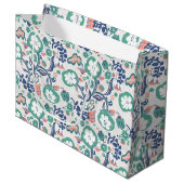 フローラコンテンポラリードードルプリント ラージペーパーバッグ (正面アングル)