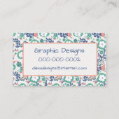 フローラコンテンポラリードードルプリント 名刺 (裏面)