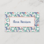 フローラコンテンポラリードードルプリント 名刺 (正面)