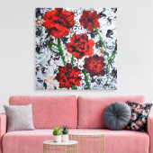 フローラコンヴァスウォールアート抽象芸術ホームデコール キャンバスプリント (インサイチュ (リビング))