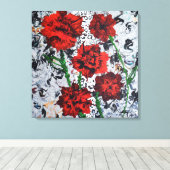 フローラコンヴァスウォールアート抽象芸術ホームデコール キャンバスプリント (インサイチュ (ウッドフロア))