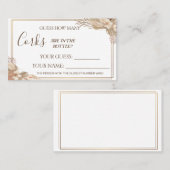 フローラコークスブライダルシャワーカードゲーム プレイスカード (正面/裏面)