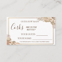 フローラコークスブライダルシャワーカードゲーム プレイスカード