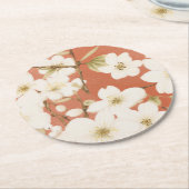 フローラコースターセット» ラウンドペーパーコースター (アングル)