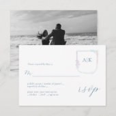 フローラコートオブアームズボホリースウェディングRSVPカード 出欠カード (正面/裏面)