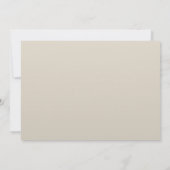 フローラコーヒエレガントークリームバタフライ結婚ボホ サンキューカード (裏面)