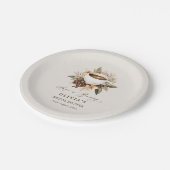 フローラコーヒーラブイズブルーイングブライダルシャワー ペーパープレート (アングル)