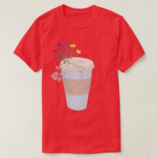 フローラコーヒー Tシャツ (デザイン正面)