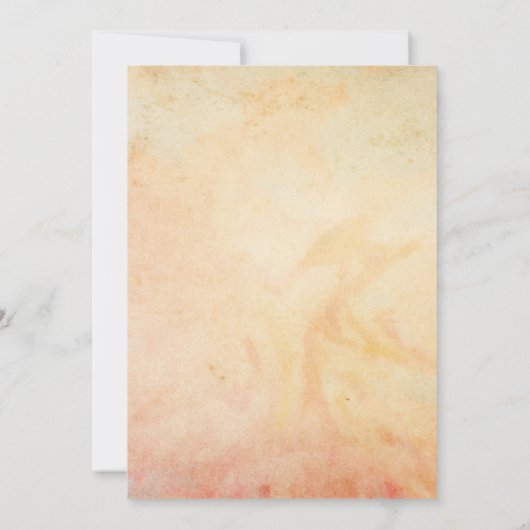 フローラコーラルイングリッシュガーデンカントリーウェディング 招待状 (裏面)