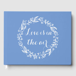 フローラコーンフラワーブルー&ホワイトウェディングフラワー ゲストブック