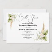 フローラコー縁どナーブライダルシャワースタイリッシュ 招待状 (正面)