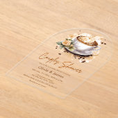 フローラコ結婚ーヒーズブライダルシャワー アクリル招待状 (レイダウン)