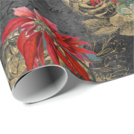 フローラゴシックグランジクリスマスパターン ラッピングペーパー