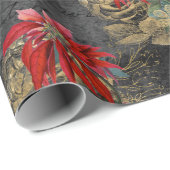 フローラゴシックグランジクリスマスパターン ラッピングペーパー (ロールコーナー)