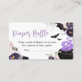 フローラゴシックハロウィーン棺おむつラッフル エンクロージャーカード (正面)