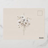 フローラゴシックブラック結婚ズ 箔招待状ポストカード (裏面)