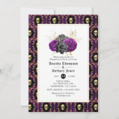 フローラゴシック婚約パーティ招待状 招待状 (正面)