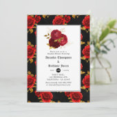 フローラゴシック様式のカップルのシャワー 招待状 (スタンド正面)