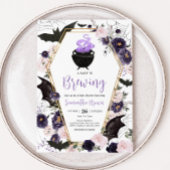 フローラゴシック様式のハロウィーン棺の赤ちゃんシャワー 招待状