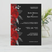 フローラゴシック結婚式招待状 招待状 (スタンド正面)