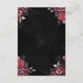 フローラゴシック詳細結婚ズブラック エンクロージャーカード (裏面)