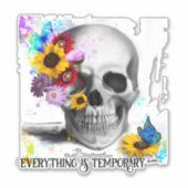 フローラゴシック風の全ては一時的だ シール (正面)