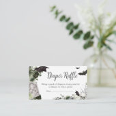 フローラゴシック風ベビーシャワーおむつラッフル エンクロージャーカード (スタンド正面)