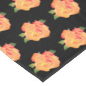 フローラゴールデンオレンジバラパターンテーブルクロス テーブルクロス (アングル)