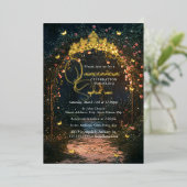 フローラゴールデンガーデンバタフライキンセアニェラ 箔招待状 (立ち正面)