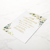 フローラゴールデンバタフ結婚ィー50周年 箔招待状 (回転した状態)