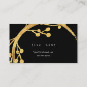 フローラゴールデンフォイルグラスブラックグラムビップ 名刺 (裏面)