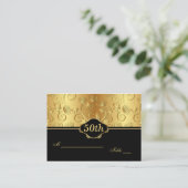 フローラゴールデンブラック50th披露宴座席表 プレイスカード (スタンド正面)