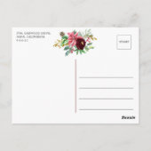 フローラゴールドフォイルジョイカスタムフォトクリスマス ポストカード (裏面)