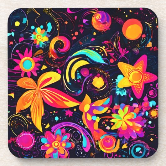 フローラサイケデリックコスモス コースター (正面)
