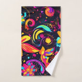 フローラサイケデリックコスモス バスタオルセット (ハンドタオル)